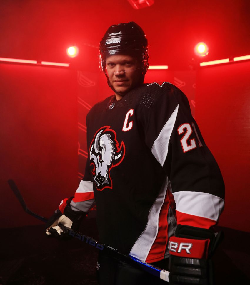 Sabres unveil revamped black and red ‘Goathead’ third jersey Buffalo